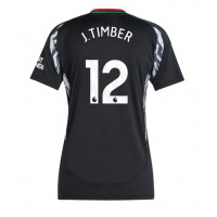 Camisa de Futebol Arsenal Jurrien Timber #12 Equipamento Secundário Mulheres 2024-25 Manga Curta